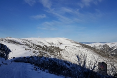 Looking back to the summit of Mt Hotham