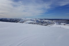 The summit of Mt Hotham looking back to Mt Loch