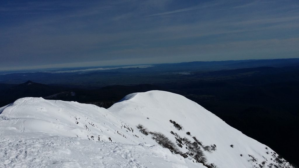 From the summit of MT Buller looking towards Mansfield