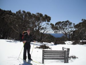 Mt St Phillack saddle - as you can see it was too hot for gloves and beanies!