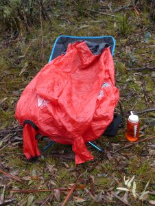 ...however rain came, so I had to use my Bothy Bag over myself and the operating table anyway!